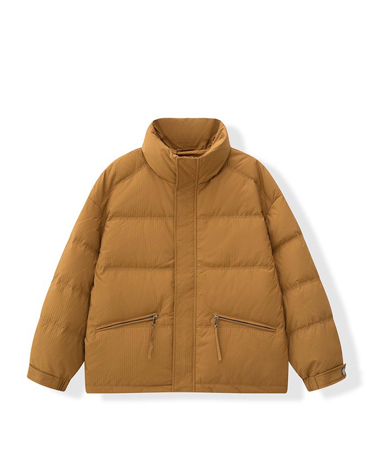 Stand Collar Puffer Jacket-d6006